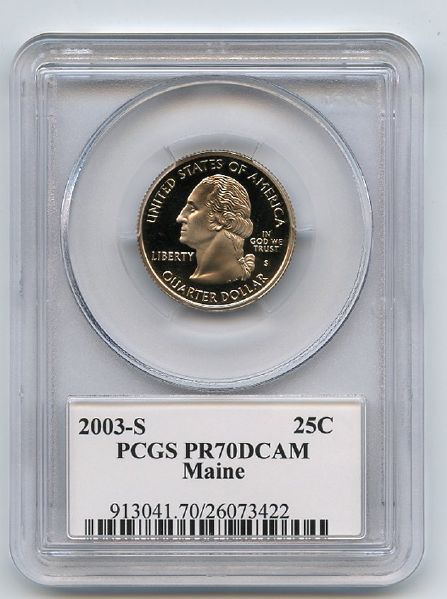 2003 S 25C Clad Maine Quarter PCGS PR70DCAM