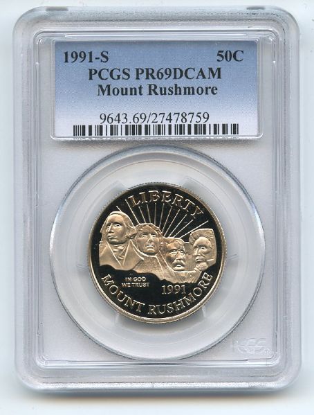 1991 S 50C Mount Rushmore Commemorative PCGS PR69DCAM