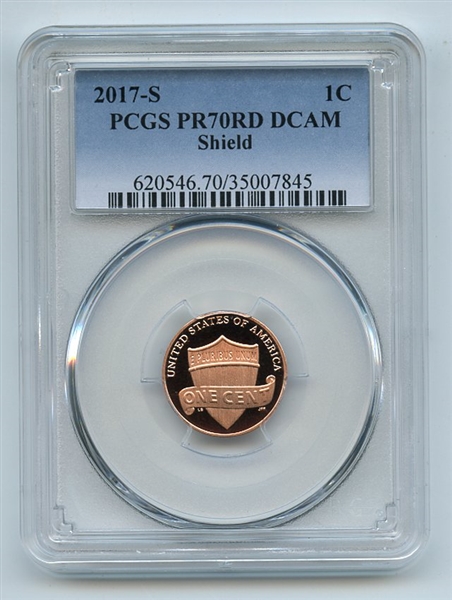 2017 S 1C Lincoln Cent PCGS PR70DCAM