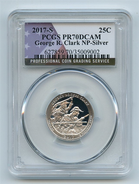 2017 S 25C Silver George Rogers Clark Quarter PCGS PR70DCAM