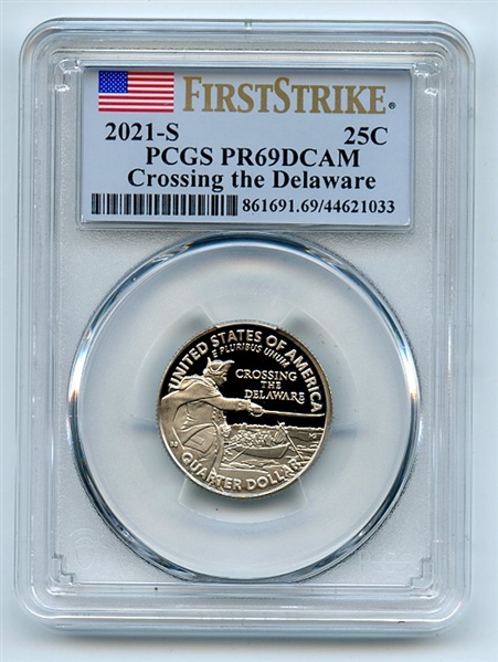 2021 S 25C Clad Crossing the Delaware Quarter PCGS PR69DCAM First Strike