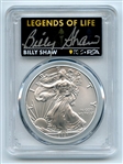 2021 $1 Silver Eagle T1 Last Day Prod PCGS MS70 Legends of Life Billy Shaw