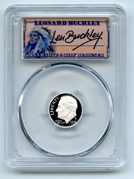 2022 S 10C Silver Roosevelt Dime PCGS PR70DCAM First Strike Leonard Buckley