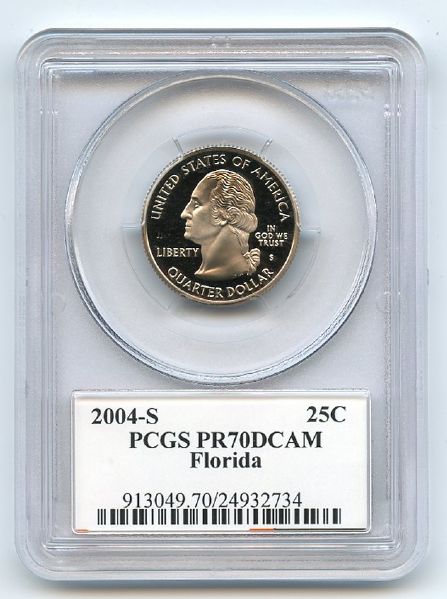 2004 S 25C Clad Florida Quarter PCGS PR70DCAM