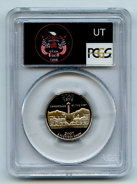 2007 S 25C Clad Utah Quarter PCGS PR70DCAM