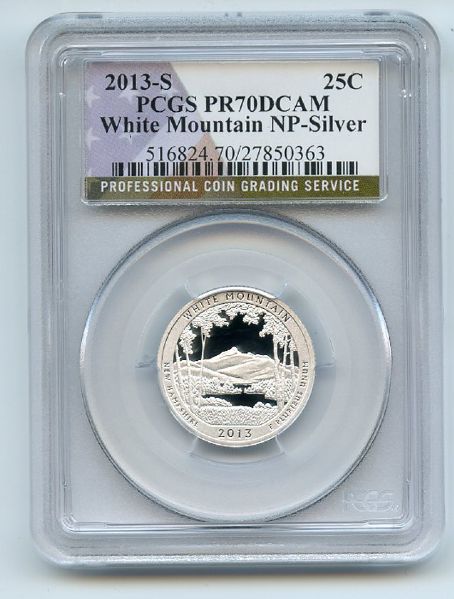 2013 S 25C Silver White Mountain PCGS PR70DCAM