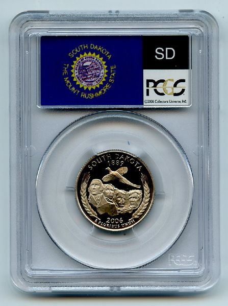 2006 S 25C Clad South Dakota Quarter PCGS PR69DCAM