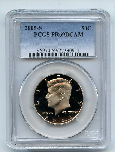 2005 S 50C Kennedy Half Dollar PCGS PR69DCAM