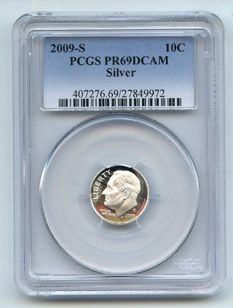 2009 S 10C Silver Roosevelt Dime PCGS PR69DCAM