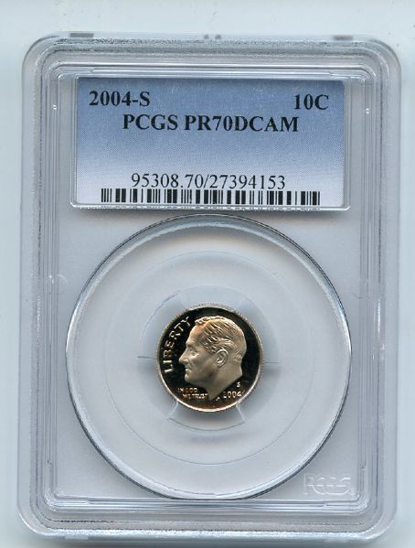 2004 S 10C Roosevelt Dime PCGS PR70DCAM