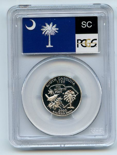 2000 S 25C Silver South Carolina Quarter PCGS PR70DCAM