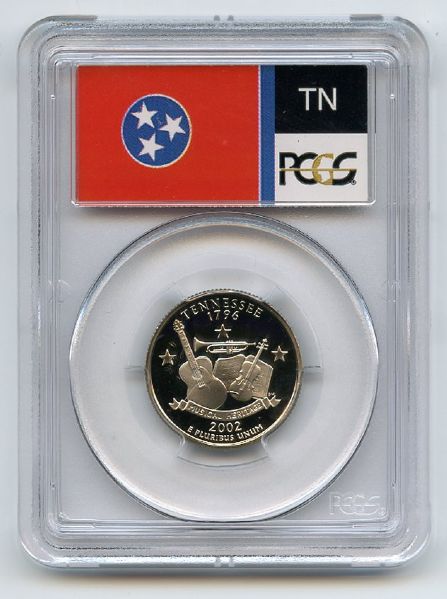 2002 S 25C Clad Tennessee Quarter PCGS PR70DCAM