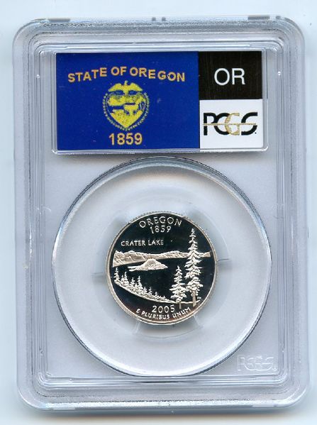 2005 S 25C Silver Oregon Quarter PCGS PR70DCAM