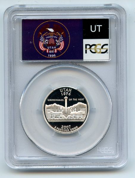 2007 S 25C Silver Utah Quarter PCGS PR70DCAM