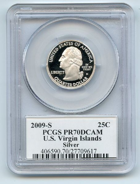 2009 S 25C Silver Virgin Islands Quarter PCGS PR70DCAM