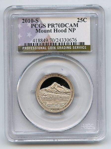 2010 S 25C Clad Mount Hood Quarter PCGS PR70DCAM