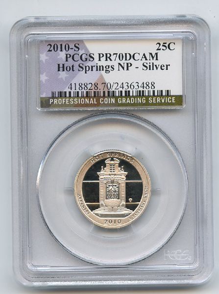 2010 S 25C Silver Hot Springs Quarter PCGS PR70DCAM