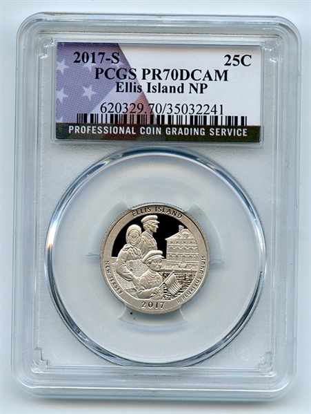 2017 S 25C Clad Ellis Island Quarter PCGS PR70DCAM