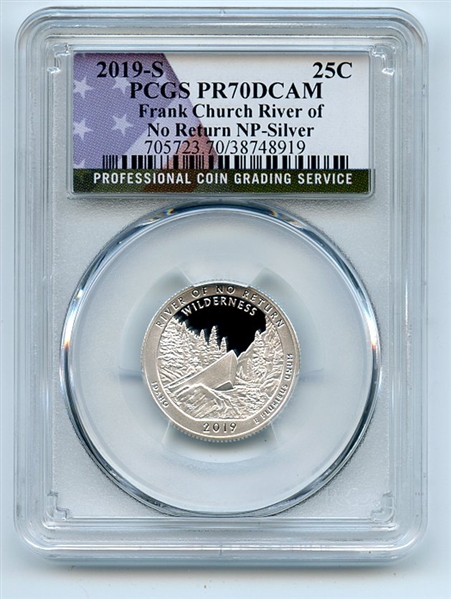 2019 S 25C Silver Frank Church River of No Return Quarter PCGS PR70DCAM