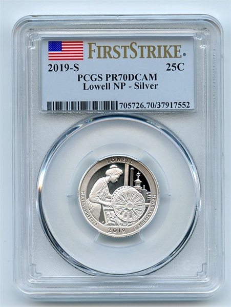 2019 S 25C Silver Lowell Quarter PCGS PR70DCAM First Strike