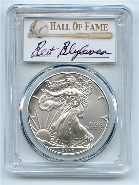 2020 (P) $1 Silver Eagle Emergency Issue PCGS MS70 FDOI Bert Blyleven