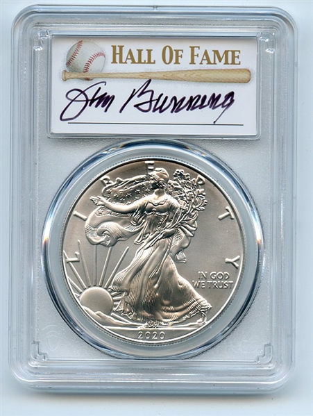 2020 (S) $1 Silver Eagle Emergency Issue PCGS MS70 FDOI Jim Bunning