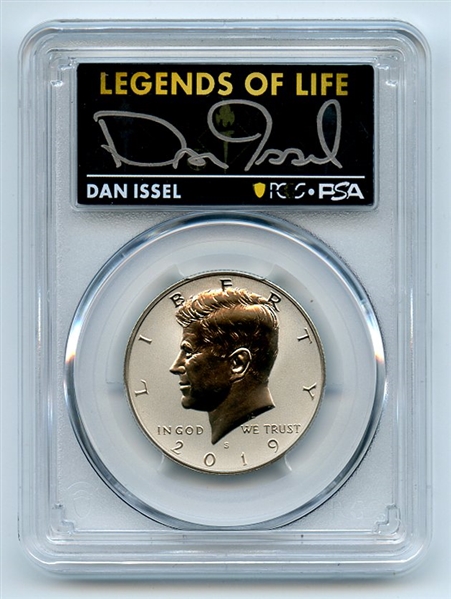 2019 S 50C Kennedy Enhanced Reverse Proof PCGS PR70 Legends of Life Dan Issel