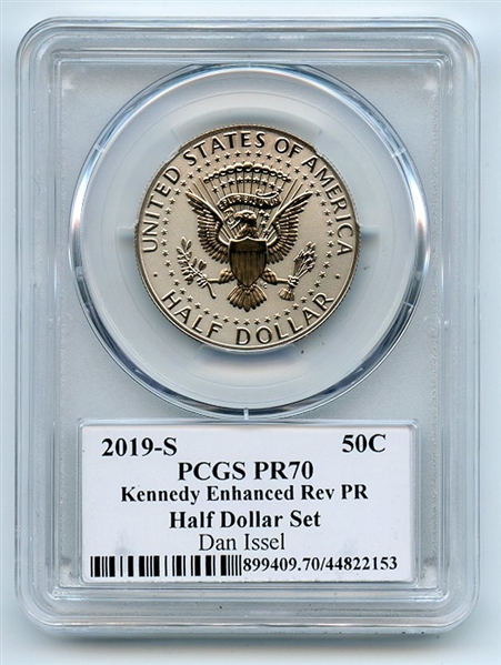 2019 S 50C Kennedy Enhanced Reverse Proof PCGS PR70 Legends of Life Dan Issel