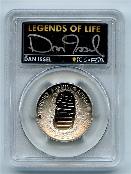 2019 S 50C Apollo 11 Commemorative PCGS PR70DCAM Legends of Life Dan Issel