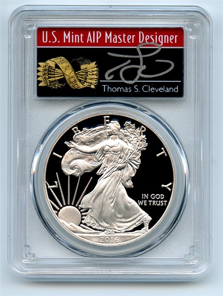 2016 W $1 Proof American Silver Eagle 1oz PCGS PR70DCAM Thomas Cleveland Arrows