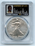 2021 $1 Silver Eagle T2 First Production PCGS MS70 Legends Life Robert Parish