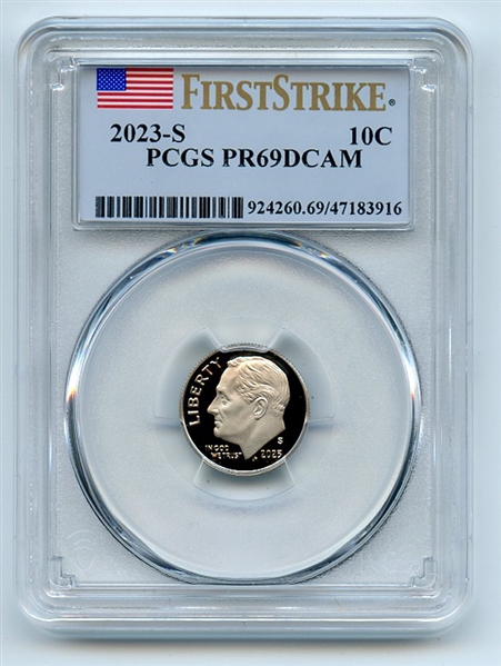 2023 S 10C Clad Roosevelt Dime PCGS PR69DCAM First Strike