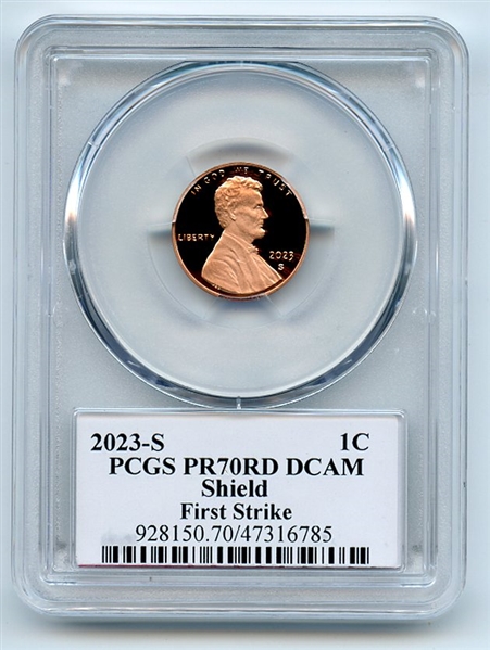 2023 S 1C Lincoln Cent PCGS PR70DCAM First Strike Thomas Cleveland Arrows