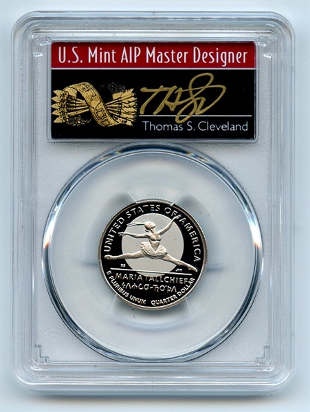 2023 S 25C Clad Maria Tallchief Quarter PCGS PR70DCAM FS Cleveland Arrows