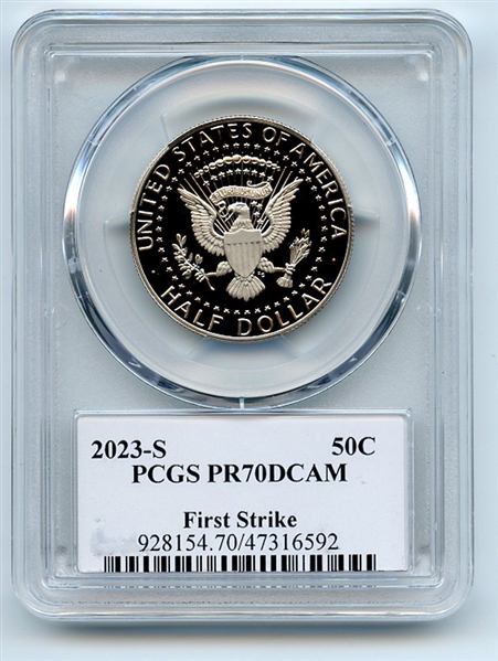 2023 S 50C Clad Kennedy Half Dollar PCGS PR70DCAM First Strike Cleveland Arrows