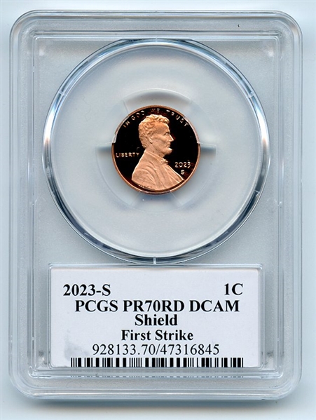 2023 S 1C Lincoln Cent PCGS PR70DCAM First Strike Thomas Leonard Buckley