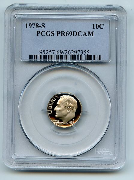 1978 S 10C Roosevelt Dime Proof PCGS PR69DCAM