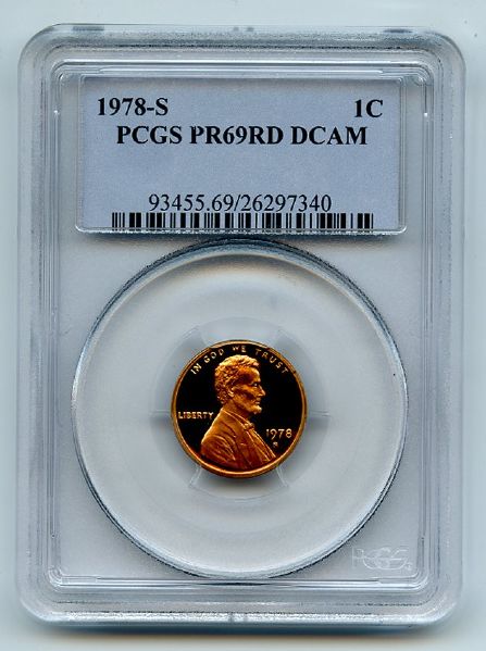 1978 S 1C Lincoln Cent Proof PCGS PR69DCAM