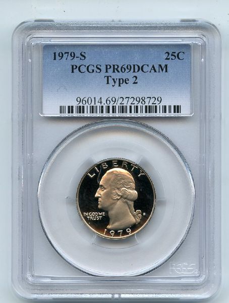 1979 S 25C T2 Type 2 Washington Quarter Proof PCGS PR69DCAM