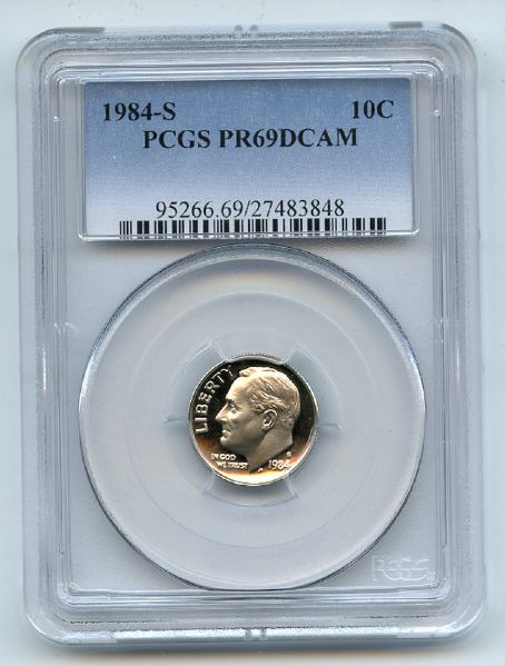 1984 S 10C Roosevelt Dime Proof PCGS PR69DCAM