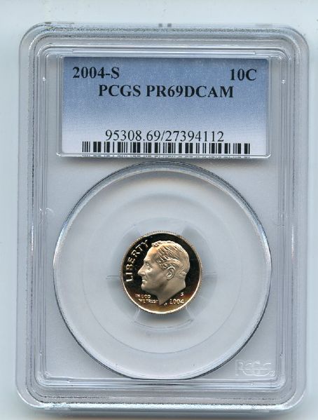 2004 S 10C Roosevelt Dime PCGS PR69DCAM