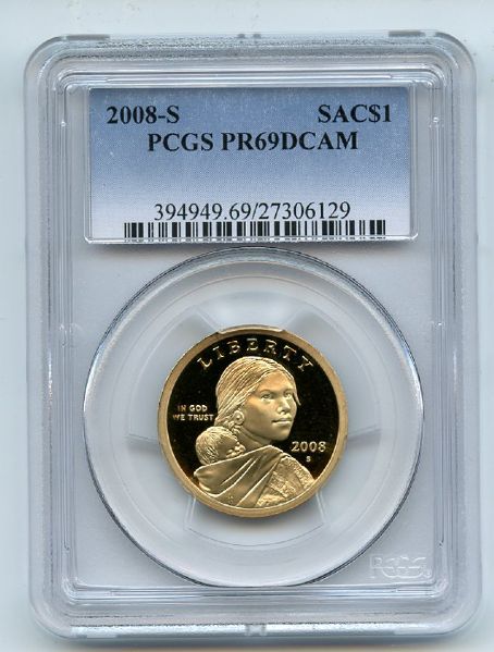 2008 S $1 Sacagawea Dollar PCGS PR69DCAM