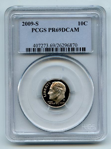 2009 S 10C Roosevelt Dime PCGS PR69DCAM