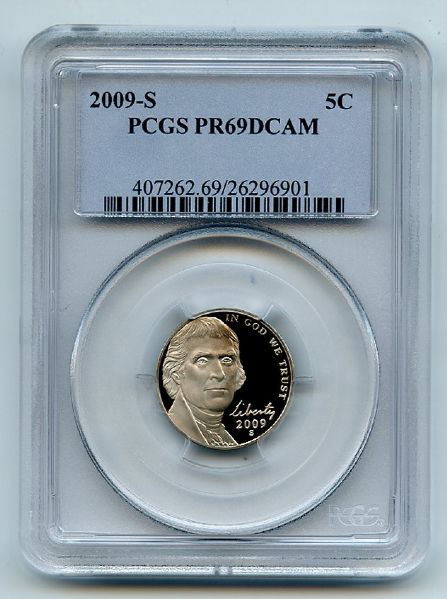 2009 S 5C Jefferson Nickel PCGS PR69DCAM