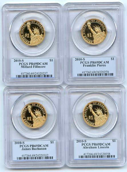 2010 S Presidential Dollar Set PCGS PR69DCAM