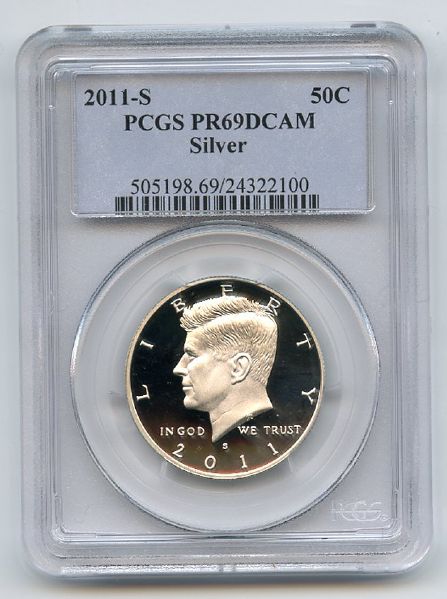 2011 S 50C Silver Kennedy Half Dollar PCGS PR69DCAM