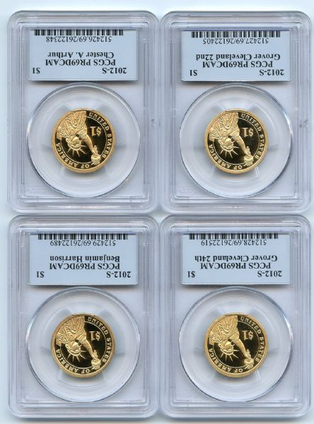 2012 S Presidential Dollar Set PCGS PR69DCAM