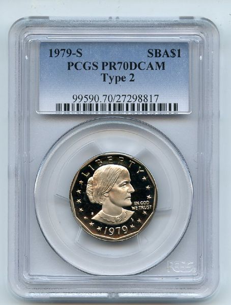 1979 S $1 T2 Type 2 SBA Susan B Anthony Dollar Proof PCGS PR70DCAM