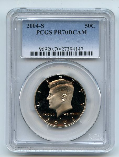 2004 S 50C Kennedy Half Dollar PCGS PR70DCAM