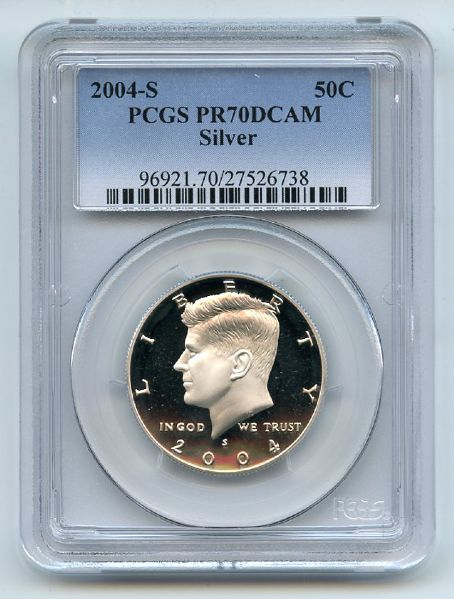 2004 S 50C Silver Kennedy Half Dollar PCGS PR70DCAM